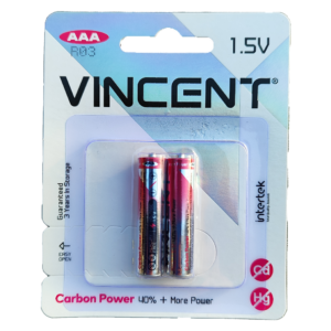 باتری نیم قلم کربن پاور vincent (وینسنت) 1.5 ولت